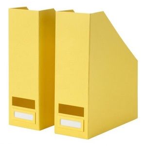 IKEA Tjena Yellow Magazine Files (2-pack)